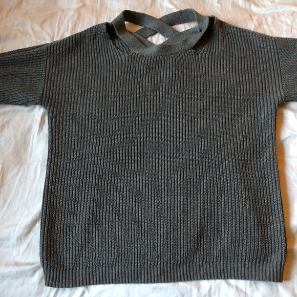 Distressed Gray Sweater - Picture 2 of 8
